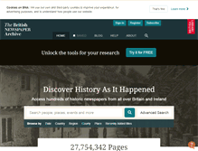 Tablet Screenshot of britishnewspaperarchive.co.uk